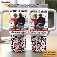 Personalized Gift For Couple Hotter Than This Coffee 40oz Tumbler With Straw 34171 thumb 1