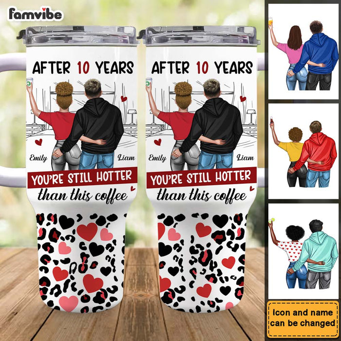 Personalized Gift For Couple Hotter Than This Coffee 40oz Tumbler With Straw 34171 1