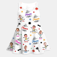 Personalized Gift For Grandma Photo Custom Sleeveless Tank Dress 34180 thumb 1