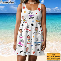 Personalized Gift For Grandma Photo Custom Sleeveless Tank Dress 34180 thumb 1