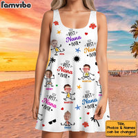 Personalized Gift For Grandma Photo Custom Sleeveless Tank Dress 34180 thumb 1