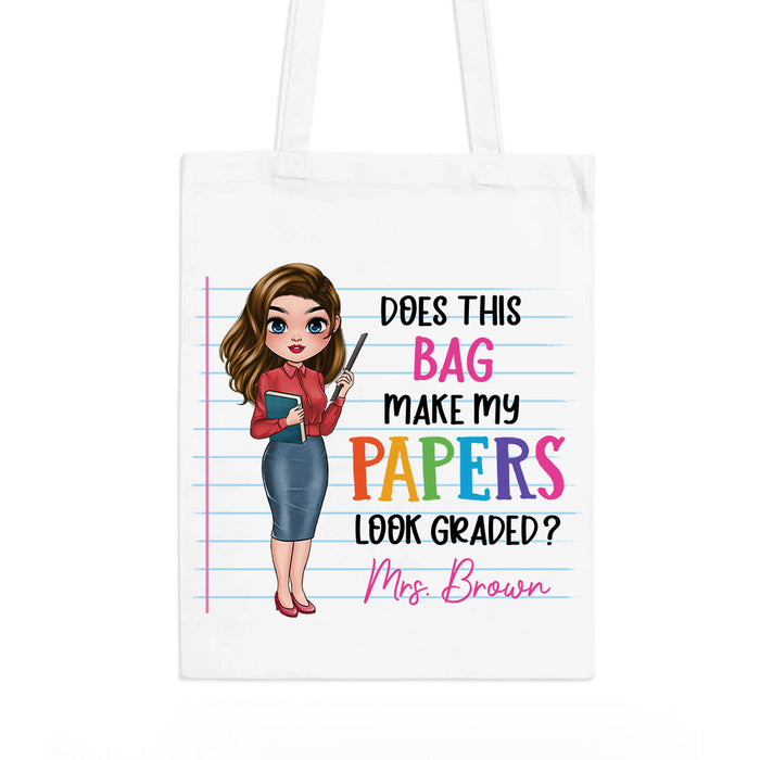 Personalized Gift For Teacher My Papers Look Graded Tote Bag 34186 1
