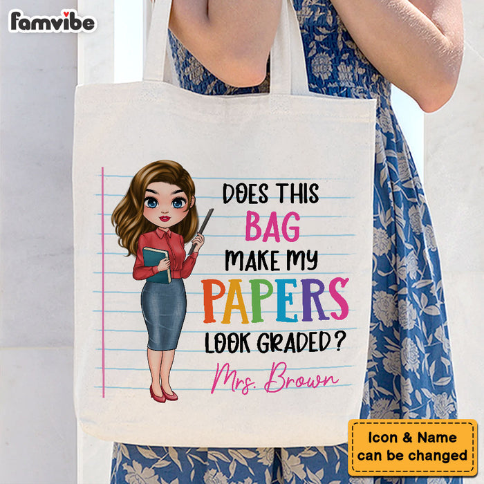 Personalized Gift For Teacher My Papers Look Graded Tote Bag 34186 1