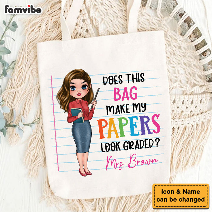 Personalized Gift For Teacher My Papers Look Graded Tote Bag 34186 1