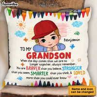 Personalized Gift For Grandson Remember You Are Pillow 34189 thumb 1