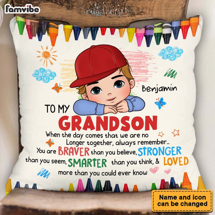 Personalized Gift For Grandson Remember You Are Pillow 34189 1