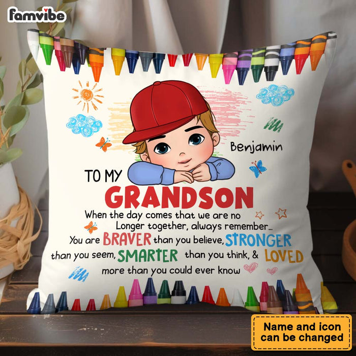 Personalized Gift For Grandson Remember You Are Pillow 34189 1