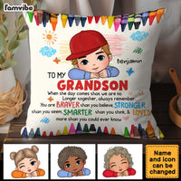 Personalized Gift For Grandson Remember You Are Pillow 34189 thumb 1