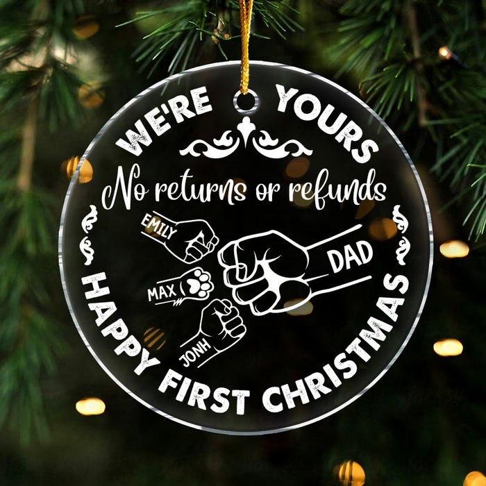 Personalized Gift for Dad Circle Ornament 34193 1