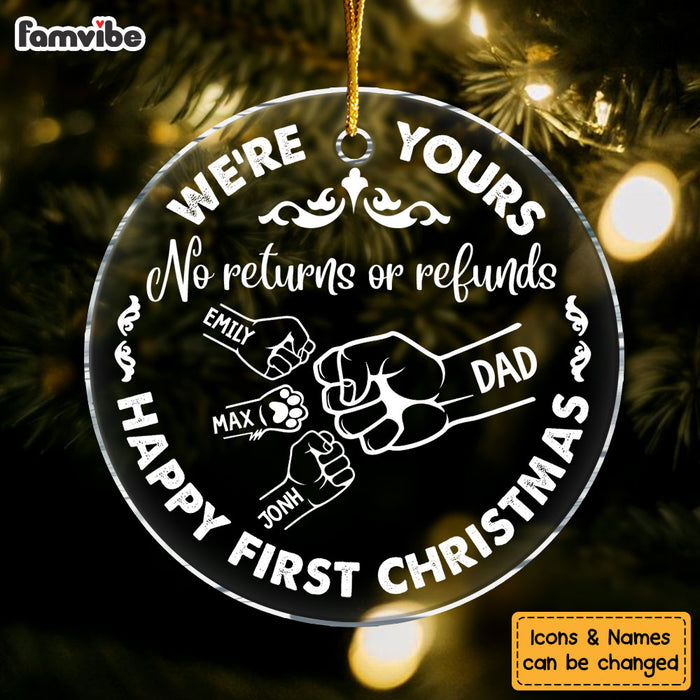 Personalized Gift for Dad Circle Ornament 34193 1