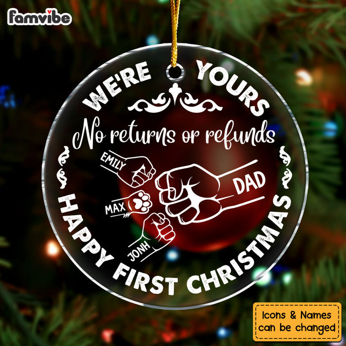 Personalized Gift for Dad Circle Ornament 34193 1
