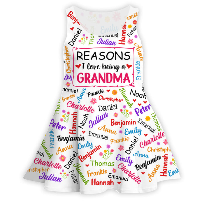 Personalized Gift For Grandma Word Art Sleeveless Tank Dress 34195 1