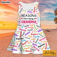 Personalized Gift For Grandma Word Art Sleeveless Tank Dress 34195 thumb 1