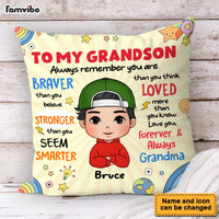 Personalized Gift For Grandson Loved More Than You Know Pillow 34207 thumb 1