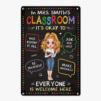 Persoanlized Gift For Teacher Its Okay To Metal Sign 34210 thumb 1
