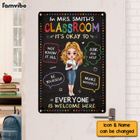 Persoanlized Gift For Teacher Its Okay To Metal Sign 34210 thumb 1