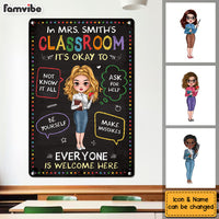 Persoanlized Gift For Teacher Its Okay To Metal Sign 34210 thumb 1