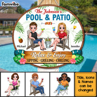 Personalized Gift For Couple Pool & Patio Wood Sign 34211 thumb 1