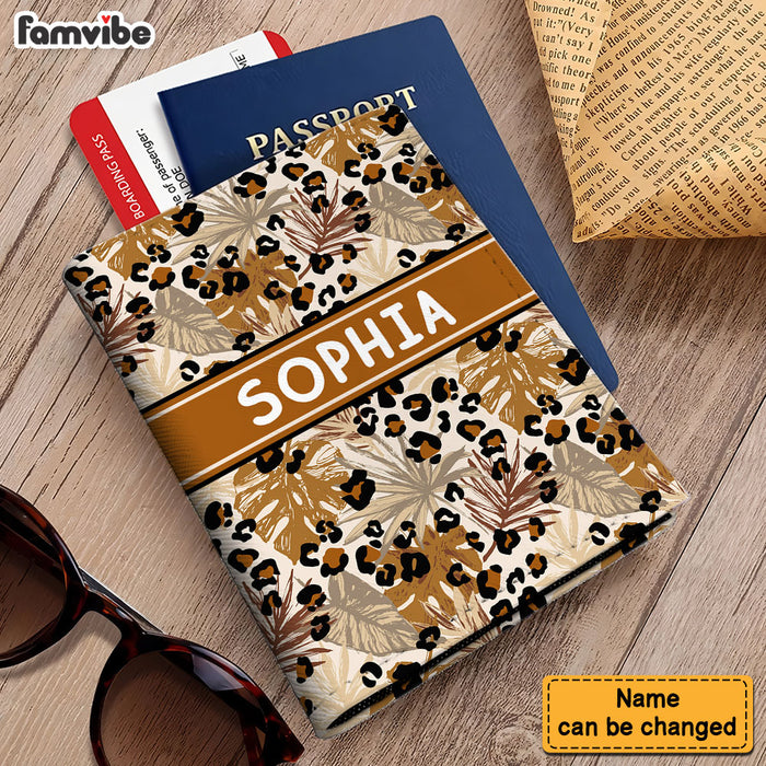 Personalized For Traveler Custom Leopard Pattern Passport Cover 34212 1