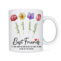 Personalized Gift For Friends Birth Flowers Mug 34214 thumb 1