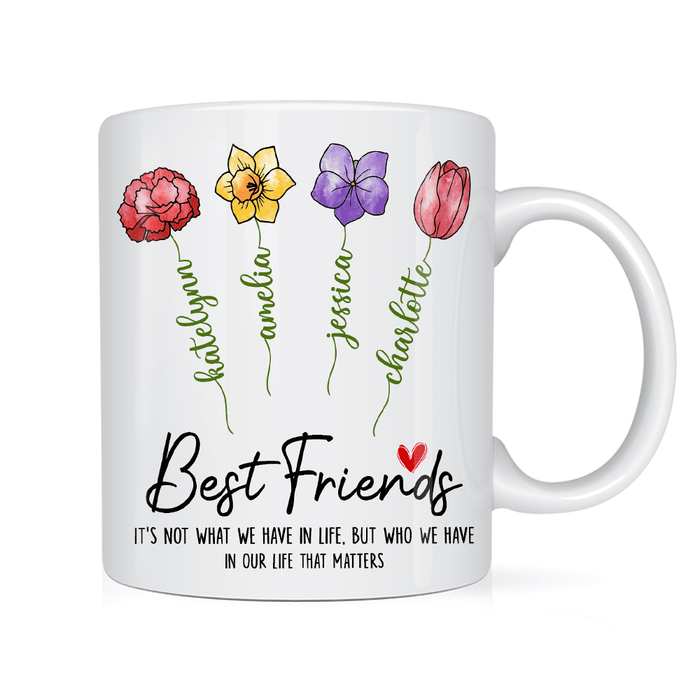Personalized Gift For Friends Birth Flowers Mug 34214 1