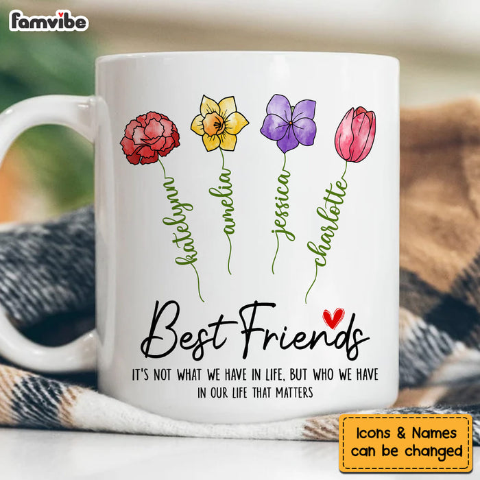 Personalized Gift For Friends Birth Flowers Mug 34214 1