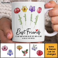 Personalized Gift For Friends Birth Flowers Mug 34214 thumb 1
