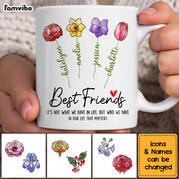 Personalized Gift For Friends Birth Flowers Mug 34214 1