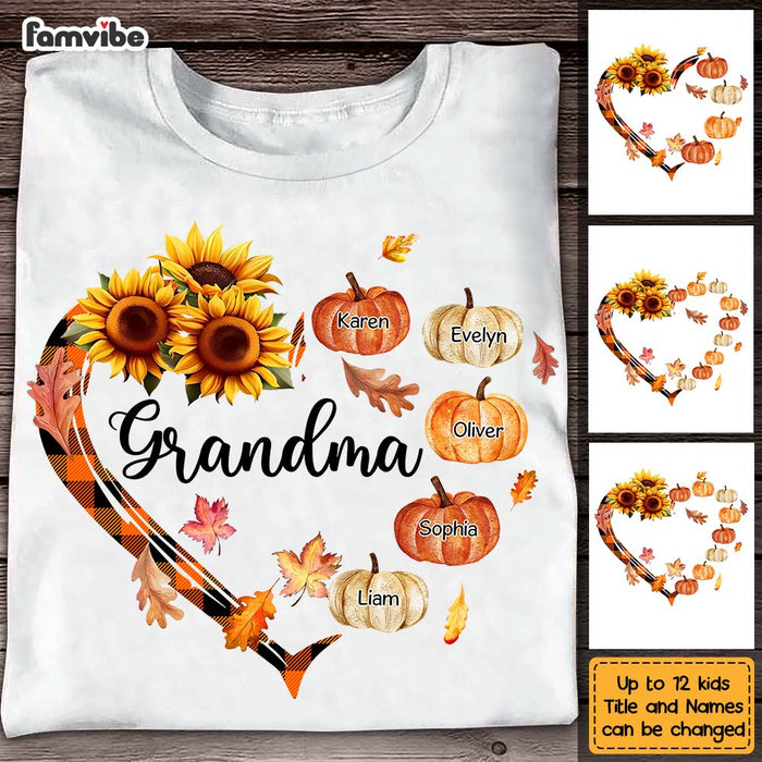 Personalized Gift For Grandma Heart Pumpkin Shirt - Hoodie - Sweatshirt 34231 1