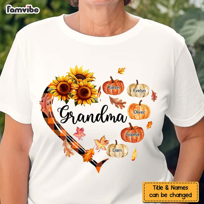 Personalized Gift For Grandma Heart Pumpkin Shirt - Hoodie - Sweatshirt 34231 1