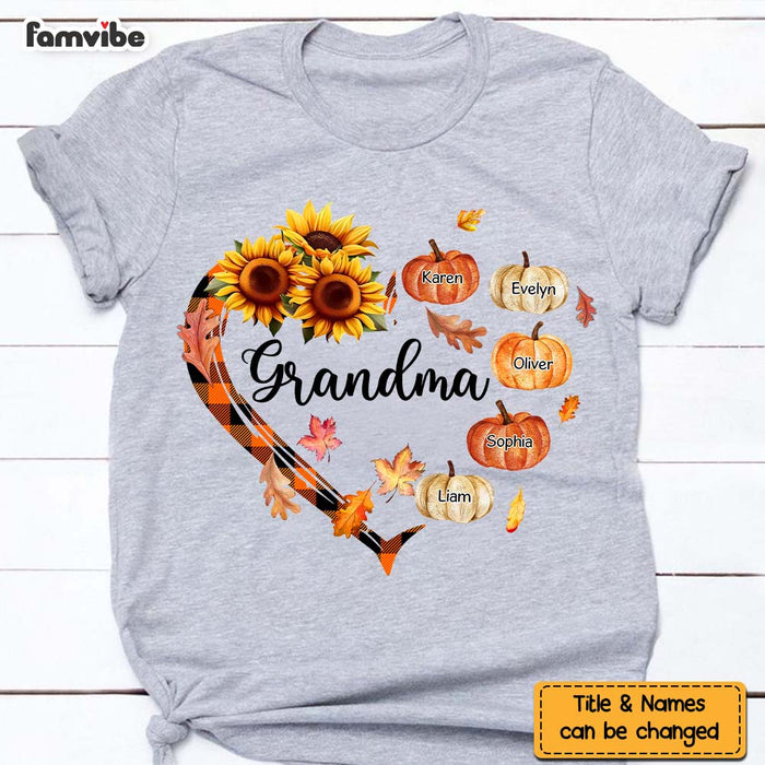 Personalized Gift For Grandma Heart Pumpkin Shirt - Hoodie - Sweatshirt 34231 1