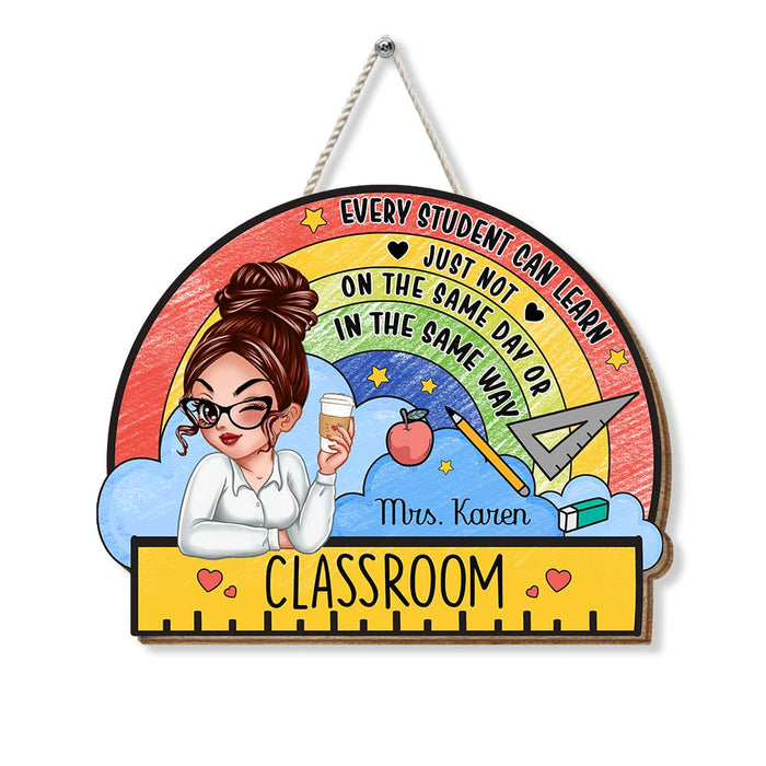 Personalized Gift For Teacher Every Student Can Learn Wood Sign 34240 1