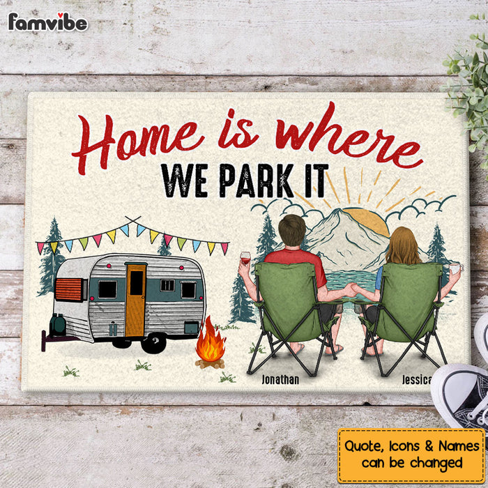 Personalized Gift For Camping Lovers Home Is Where We Park It Doormat 34246 1