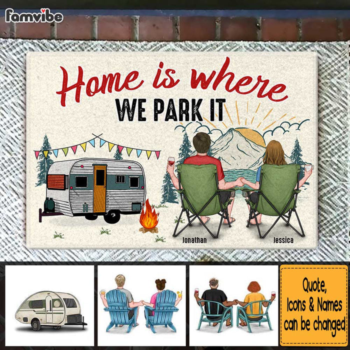 Personalized Gift For Camping Lovers Home Is Where We Park It Doormat 34246 1