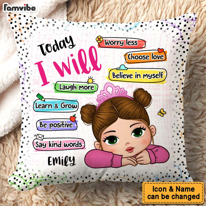 Personalized Gift For Granddaughter Today I Will Pillow 34255 1