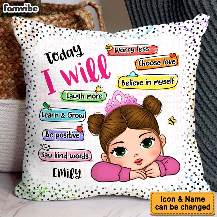Personalized Gift For Granddaughter Today I Will Pillow 34255 1