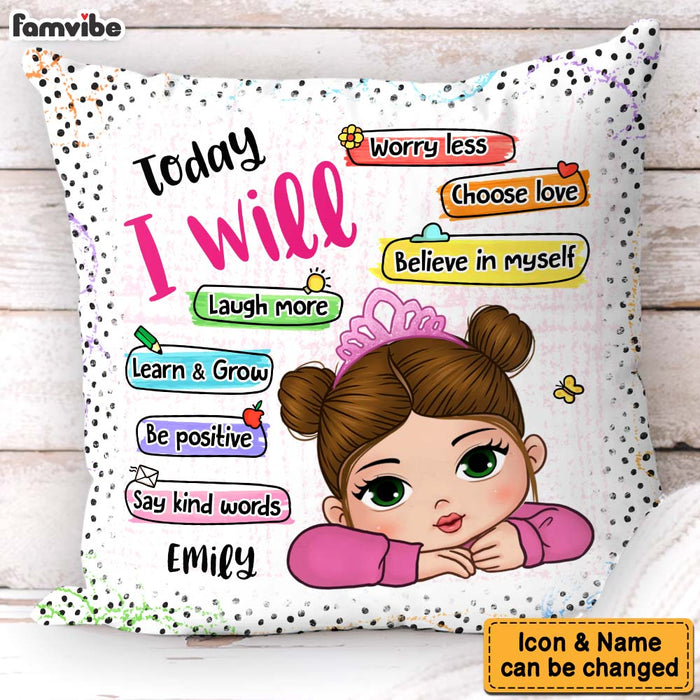 Personalized Gift For Granddaughter Today I Will Pillow 34255 1