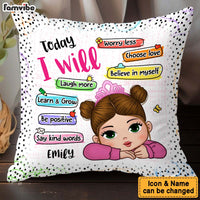 Personalized Gift For Granddaughter Today I Will Pillow 34255 thumb 1