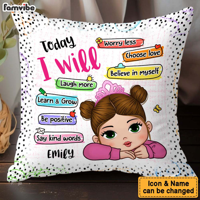Personalized Gift For Granddaughter Today I Will Pillow 34255 1