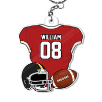Personalized Gift For Son Husband American Football Jersey Acrylic Keychain 34264 thumb 1