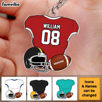 Personalized Gift For Son Husband American Football Jersey Acrylic Keychain 34264 thumb 1