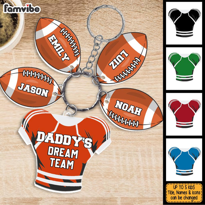 Personalized Gift For Dad's Dream Team Acrylic Custom Keychain 34269 1