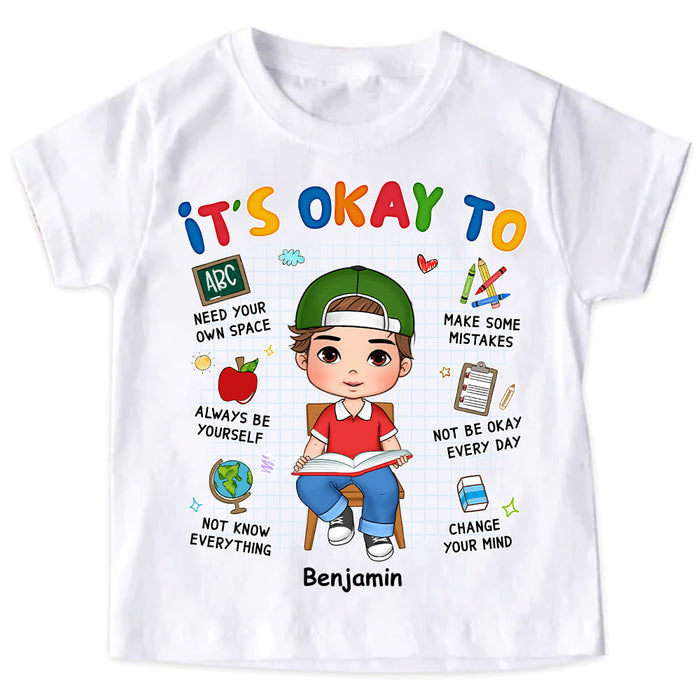 Personalized Gift For Grandson Back To School Its Okay Kid T Shirt - Kid Hoodie - Kid Sweatshirt 34271 1