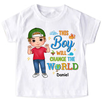 Personalized Gift For Grandson Will Change The World Kid T Shirt - Kid Hoodie - Kid Sweatshirt 34274 thumb 1
