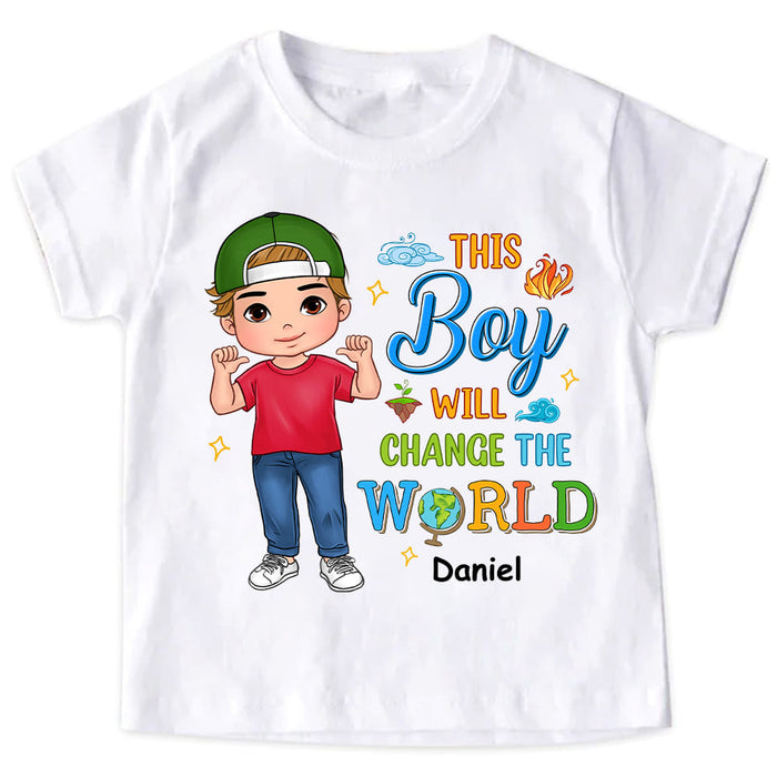 Personalized Gift For Grandson Will Change The World Kid T Shirt - Kid Hoodie - Kid Sweatshirt 34274 1