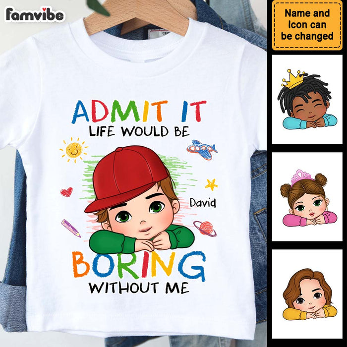 Personalized Gift For Grandson Life Would Be Boring Without Me Kid T Shirt - Kid Hoodie - Kid Sweatshirt 34275 1