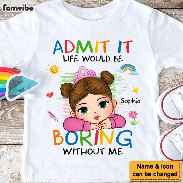 Personalized Gift For Grandson Life Would Be Boring Without Me Kid T Shirt - Kid Hoodie - Kid Sweatshirt 34275 1