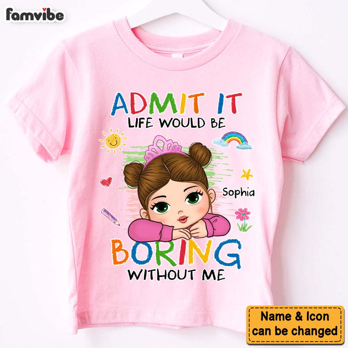 Personalized Gift For Grandson Life Would Be Boring Without Me Kid T Shirt - Kid Hoodie - Kid Sweatshirt 34275 1