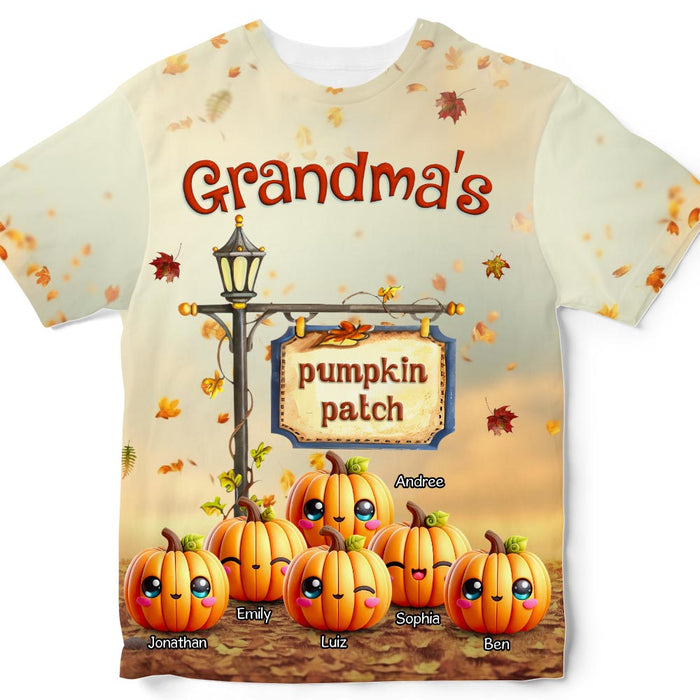 Personalized Gift For Grandma's Pumpkins Patch Fall All-over Print T Shirt - Hoodie - Sweatshirt 34279 1