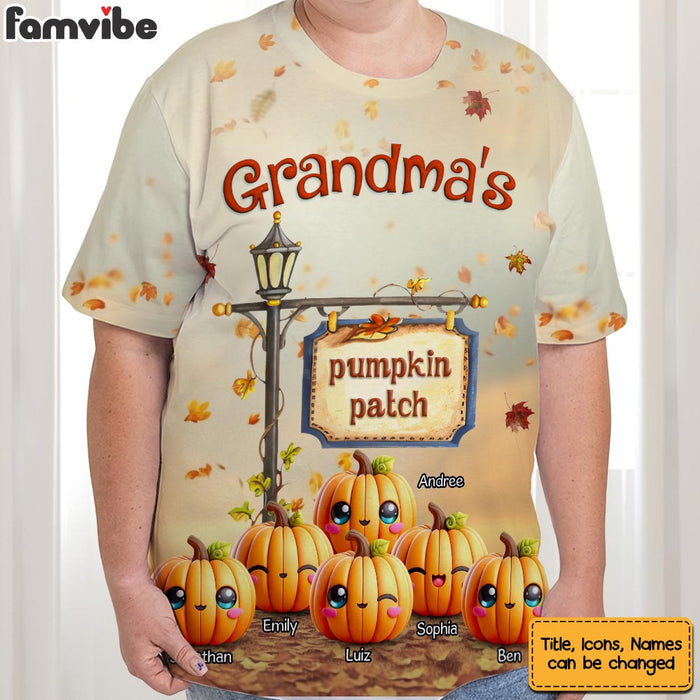 Personalized Gift For Grandma's Pumpkins Patch Fall All-over Print T Shirt - Hoodie - Sweatshirt 34279 1